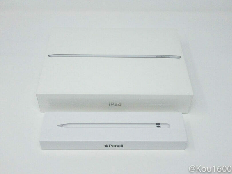 iPadとApple Pencilの箱