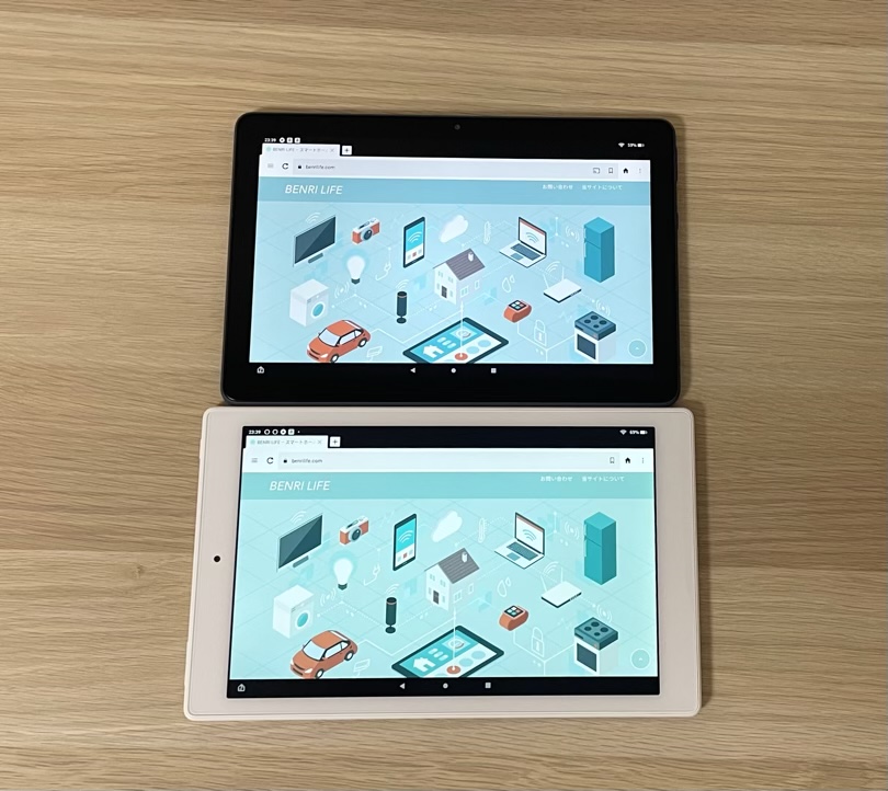 旧Fire HD 10とのサイズ比較