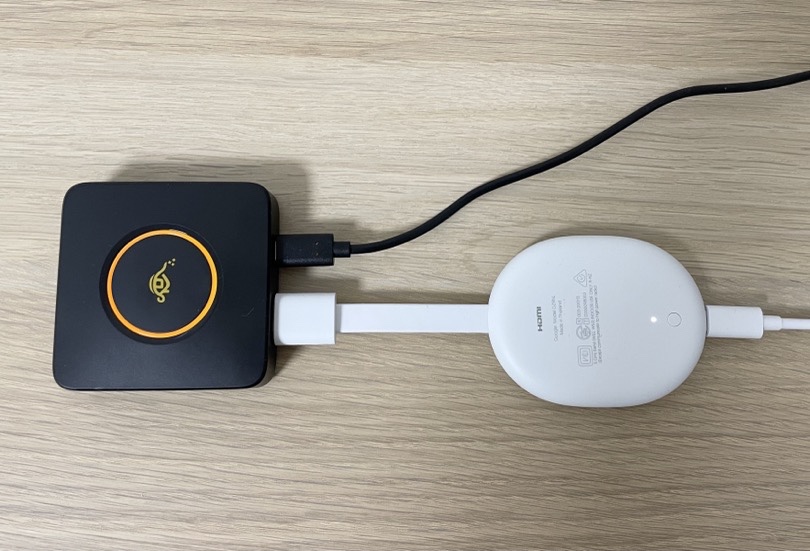 ChromeCast with Google TVとAladdin Connectorを接続