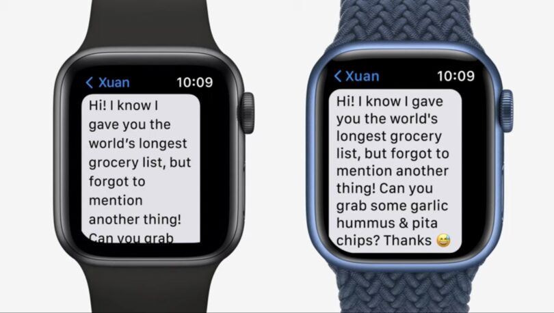 Apple Watch Series 7と6の比較